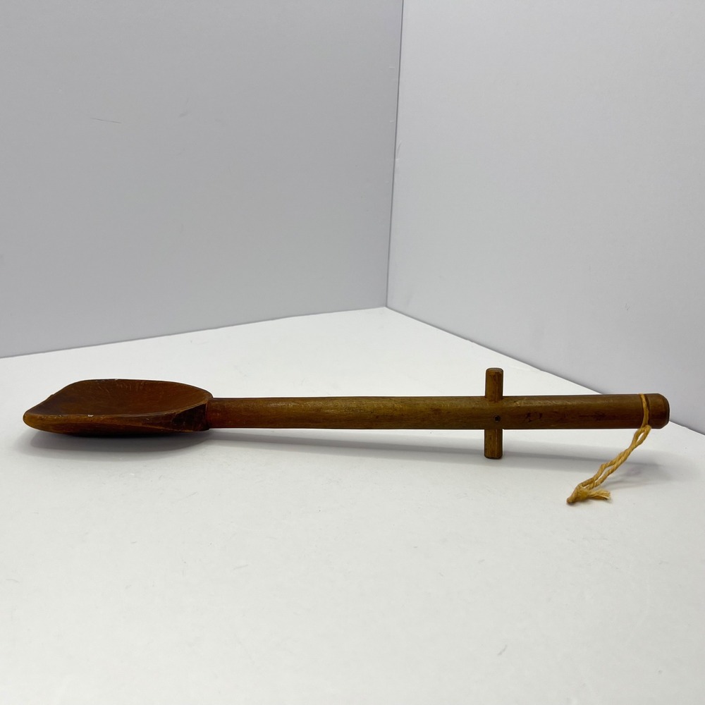 RARE Antique‎ Wooden Dough Spoon 14" Primitive Farmhouse Cabincore Country Folk